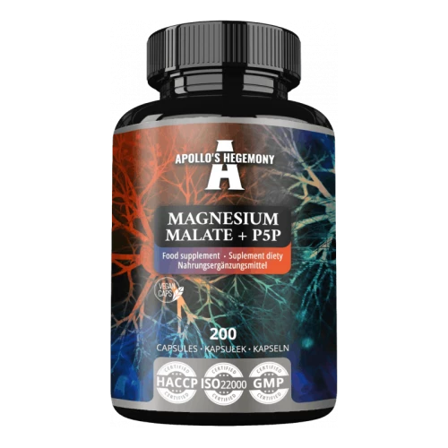 Apollo's Hegemony - Magnesium Malate + P5P - 200 kapsułek Apollo's Hegemony - Magnesium Malate + P5P - 200 kapsułek